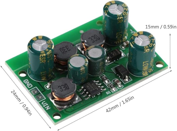 YWBL-WH DC-DC Positive & Negative Voltage Boost Converter Output 5V, 6V, 9V, 10V, 12V, 15V, 18V, 24V (Output Voltage 15VDC) - Green USB Type C Converter
