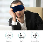 2 PCS Navy Satin Sleep Masks, Adjustable Silk Eye Mask for Sleeping, Blind Folds Soft Breathable Blindfold for Adults Couples Play Party Games Airplane Travel Essentials Eye Covers Patches Night Mask