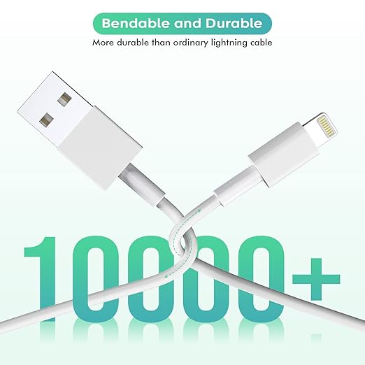 2Pack iPad Charger, Fast Charging 12W USB Wall Charger Block Foldable Portable Apple Adapter with Fast Charging USB to Lightning Cable Compatible with iPad4/5/6/7/8,iPadMini 1/2/3/4/5, iPadAir 1/2/3