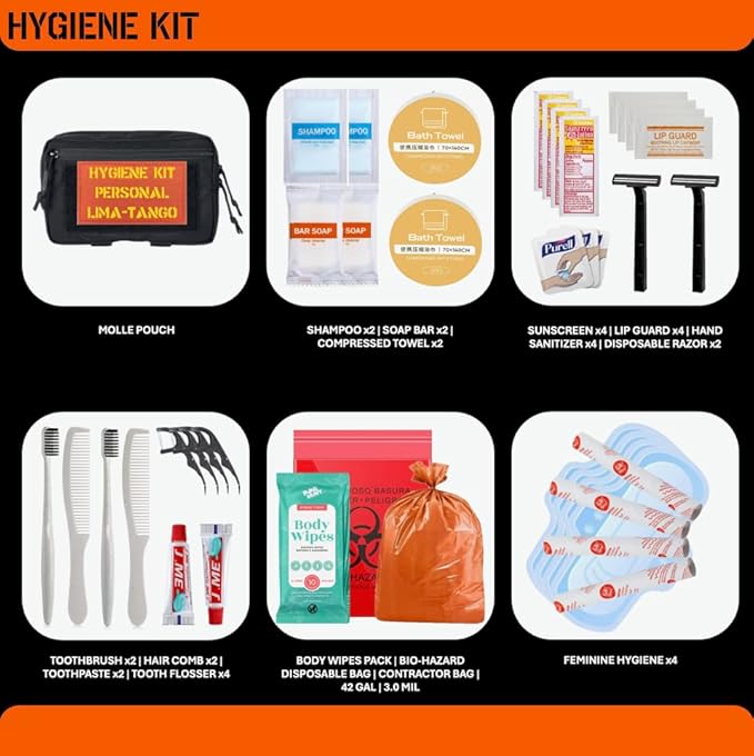 72 Hour Survival Kit - 228 Pieces Survival Gear and Supplies - 45L Go Bag Emergency Backpack, First Aid, Water Filter, Tools, Tent, Camping Essentials, Emergency Preparedness - The Alpha