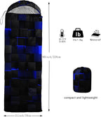 Sleeping Bags for Adults and Kids Backpacking Camping Sleeping Bags for Girls and Boys Lightweight Waterproof Cold/Warm Sleeping Bag for All Season