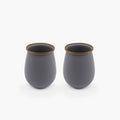 Barebones Enamel Tumblers Set of 2 - Vintage-inspired Design - Durable and Suitable for Outdoor Picnics or Camping (16 Oz, Slate Grey)
