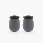 Barebones Enamel Tumblers Set of 2 - Vintage-inspired Design - Durable and Suitable for Outdoor Picnics or Camping (16 Oz, Slate Grey)