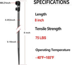1000 PCS 8 inch Black Zip Ties with Screw Hole 70lbs Mountable head Cable Ties Straps Multipurpose Heavy Duty Nylon Cable Zip Ties with Screw Mounting Hole