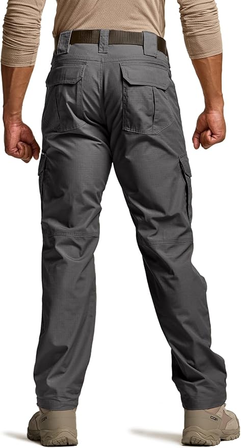 CQR Men's Tactical Pants, Water Resistant Ripstop Cargo Pants, Lightweight EDC Work Hiking Pants, Outdoor Apparel