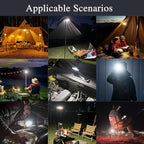 Camping Lights 13200 mAh 4500 Lumens 45W Portable Gear Power Outage USB Outdoor Rechargeable Magnetic Hanging Lantern Emergency Flashlight LED Canopy Tent Light