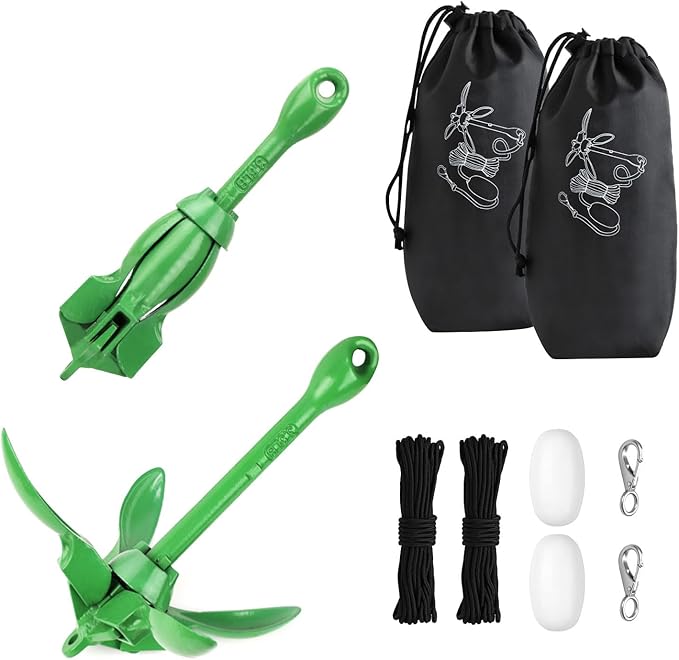 Alpinista Kayak Anchor, 3.5 lb Paddle Board Anchor Kit with 40 ft Marine Rope for Kayak, Canoes, SUP, Fishing, and Paddleboard Accessories