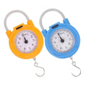 OUNONA 2pcs Portable Electronic Luggage Weight Scale with Hook Small Handheld Hanging Scale for Travel and Home Use High Precision Mechanical Spring in Yellow and Blue