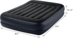 Intex Air Mattress, 64123ED Dura-Beam Plus Pillow Rest Fiber-Tech – Queen Size – Built-in Electric Pump – 16.5in Bed Height – 600lb Weight Capacity