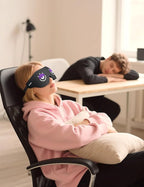 EVA BELLE Sleep Mask Women Men, Comfy Blackout Eye Mask for Deep Sleep, 3D Memory Foam Sleeping Mask, Silk Sleep Eye Cover, Cute Funny Eyeshade Covers, Adjustable Elastic Strap & Soft Breathable