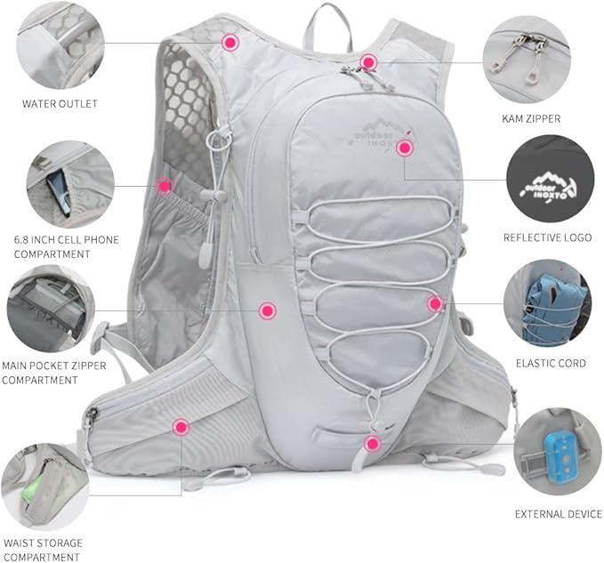 Running Hydration Vest for Men Women Water Backpack for Running 3L Running Hydration Pack for Trail Running Marathon Race Hiking