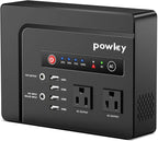 powkey 200W Portable Power Bank with AC Outlet, 146Wh Rechargeable Backup Lithium Battery, 110V Pure Sine Wave AC Outlet for Outdoor RV Trip Travel Home Office Emergency