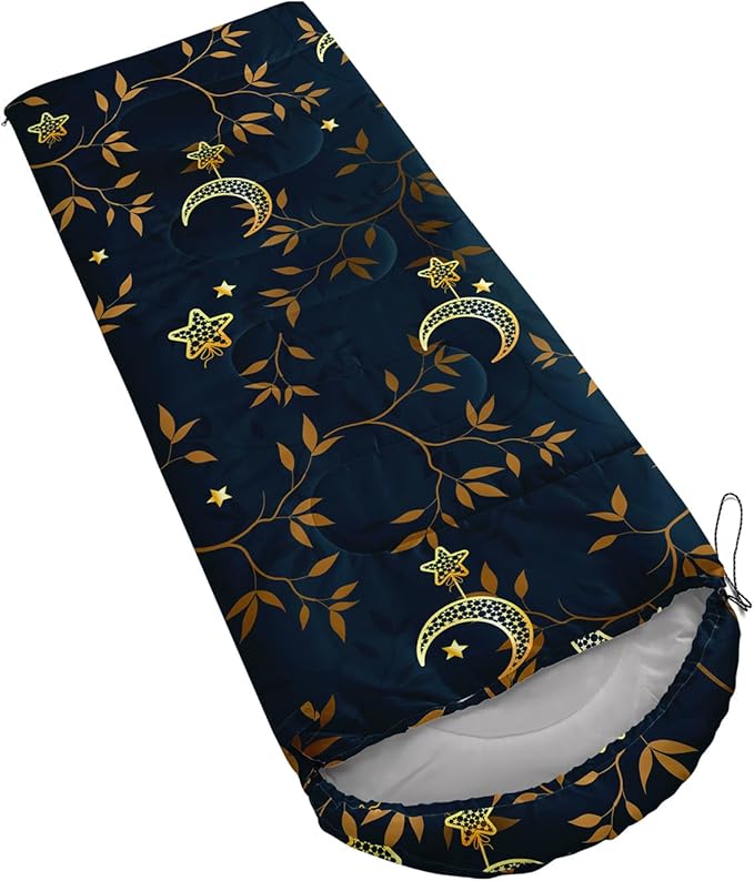 AILONEN Outer Space Astronaut Camping Sleeping Bags,Lightweight & Waterproof,3 Season Warm & Cool Weather,Cartoon Sleeping Bags for Kids,Boys Girls Travelling,Outdoors