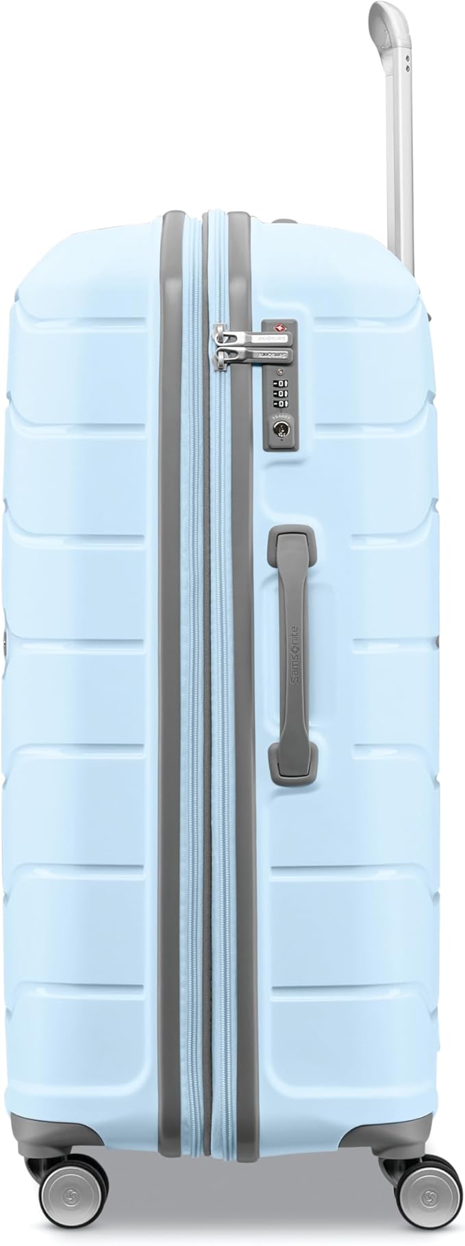 Samsonite Freeform Large Checked Luggage with Dual 360° Spinner Wheels - TSA Lock, Airline-Approved - Lightweight Durable Polypropylene Expandable Hardshell - Sky Blue