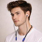 Ultra Strong Magnetic Compatible Airpod Pro Strap Anti-Lost Cord Sports Lanyard Compatible with Airpods 4 3 2 1 Pro 3 2 1, Black with Dark Blue