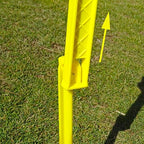 AITIME 30 Pcs 9 Inch Plastic Tent Stakes with 1 Yellow Puller Hook, Durable Garden Lawn Tarp Stakes, Tent Spikes Nails Pegs Hammer for Outdoor Beach Camping Courtyard Decorative Accessories