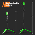 Rechargeable Work Light with Stand, GoGonova Cordless Work Light with Triple LED Lamps, 8AH Battery, 700/1200/2200 Lumen, 4000/6500K Dimmable Camping Light with Detachable Tripod (Green)