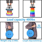 WESAPPINC Upgraded Collapsible Stool, Lightweight & Sturdy,Max 400lbs Portable Retractable Telescoping Stool Foldable Camping Stool for Adults Outdoor Hiking Garden BBQ Fishing (Black+Red)