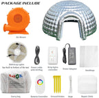 SAYOK Outdoor Portable Inflatable Igloo Dome Tent with Led Light for Party Wedding Event Camping