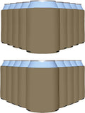 PartyPrints 1000 Pack Taupe Blank Can Cooler Sleeves, Customizable Bulk Can Coolers, Extra-Thick Collapsible Drink Insulator Sleeve, Beer Can Coolers for Party Beverages