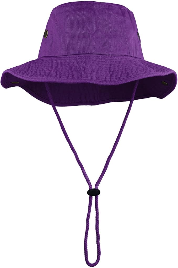 Wide Brim Hiking Fishing Safari Boonie Bucket Hats 100% Cotton UV Sun Protection for Men Women Outdoor Activities