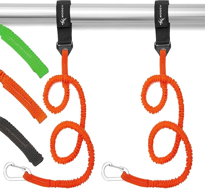 Kayak Paddle Leash Kayak Rod Leash Kayak Paddle Lanyard Stretchable Coiled Lanyard Leash Kayak Fishing Accessories for Kayak and Paddles