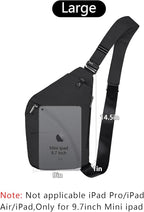 Anti Theft Crossbody Bags Sling Bag for Women Men Waterproof Wander Bag for Sports and Travel. (2.0BLACK, Large)