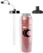 Cannon Sports 28oz Insulated Squeeze Water Bottle with Straw, Leak Proof Lids, 2 lids (Straw and Squeeze), Double Wall Insulation, Wide Mouth, BPA-Free (2 Pack) (Orange)