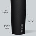 Corkcicle Sport Canteen - Keeps Beverages Cold 25 Hours - Triple Insulated Stainless Steel - Screw-On Lid - Reusable Bottle - Summer Drinkware Gift - Keeps Drinks Ice Cold - 20 oz - Black Panther