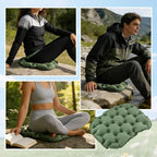 Inflatable Seat Cushion, Pump Up Lightweight Portable Airplane Seats Pad, Waterproof Chair Pad,Pressure Relief Seat Cushion for Long Flights Stadium Camping Office Trave