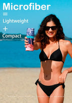 4 Pack Microfiber Lightweight Beach Towel Sand Free Quick Dry Absorbent Thin Compact Towels for Swimming Pool Camping Beach Accessories Large Easy Pack Travel Things for Vacation Essentials Gift