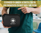First Aid Kit 196 Piece Waterproof Hard Shell Eva Portable Survival Kit for Home, Camping, Cars, Hiking, Travel, Outdoor, Adventure Emergency Medical Kits (Black)