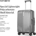 Samsonite UpLIFT X-Large Checked Hardside Luggage with Spinner Wheels - Airline-Approved, TSA Lock, Adjustable Handle System - Polycarbonate Hard Suitcase for Ultra Lightweight Travel - Silver Shimmer
