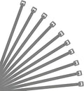 XINGO 10 Inch Cable Zip Ties (500 Pack), 40 Lbs Tensile Strength-Heavy Duty, Self-Locking Nylon Plastic Nylon Wire Ties for indoor and outdoor use (Silver)