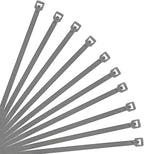 XINGO Nylon Cable Zip Ties Self Locking Plastic Wire Ties with 40 Lbs Tensile Strength for Indoor and Outdoor 12 Inch 500 Pack Silver Grey