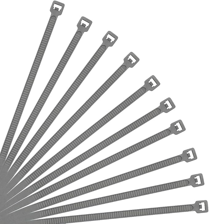 XINGO 8 Inch Silver Cable Zip Ties (500 Pack), 40 Lbs Tensile Strength-Heavy Duty, Self-Locking Nylon Plastic Nylon Wire Ties for indoor and outdoor use