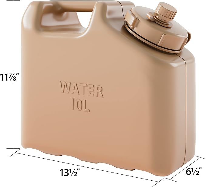 Scepter 2.5 Gallon True Military BPA Free Water Container, Food Grade Water Jug for Camping and Emergency Storage