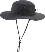 Home Prefer UPF50+ Mens Sun Hat Wide Brim Womens UV Protection Beach Bucket Hat for Fishing Hiking Snap Up Cowboy Hat