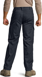 CQR Men's Flex Ripstop Tactical Pants, Water Resistant Stretch Cargo Pants, Lightweight EDC Hiking Work Pants