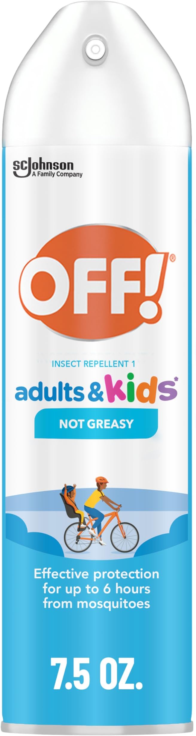 OFF! Insect Repellent Aerosol for Adults & Kids, Fragrance-Free Bug Spray for Everyday Protection from Mosquitoes and Ticks, 7.5 Oz