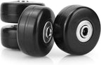 Zoofen 42 x 18mm Luggage Replacement Wheels 4 Pcs - Rubber Suitcase Wear-Resistant Repair Wheels
