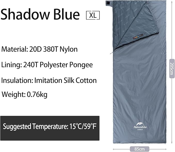 Naturehike Lightweight Compact Sleeping Bag, Envelope Ultralight Backpacking Sleeping Bag Portable, Waterproof, Comfort with Compression Sack for Cold&Warm, Camping, Traveling, Hiking