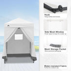 EAGLE PEAK EAGLE PEAK Flex Ultra Compact Pop-up Canopy, Sun Shelter, Changing Room, Portable Privacy Canopy Cabana, 5x5 Canopy Tent, for Pool, Fashion Photoshoots, or Camping White