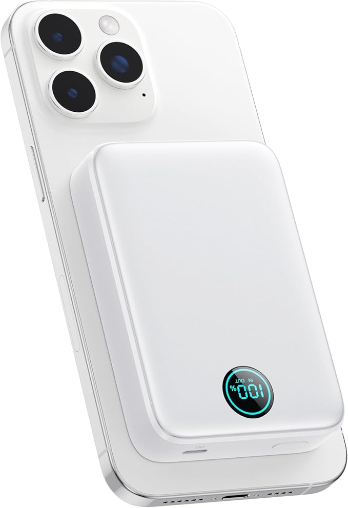 Magnetic Portable Charger 10800mah for Magsafe Battery Pack, Wireless Power Bank with 25W PD Fast Charging & LCD Display, Compatible with iPhone 16/15/14/13/12 Pro/Pro Max/Plus