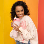 Owala FreeSip Tumbler Insulated Stainless Steel Water Bottle with Built-in Straw and Side Handle, For Travel, Work, School, and Sports, 40oz, BPA Free, Leak Proof, Sparkling Sherbet