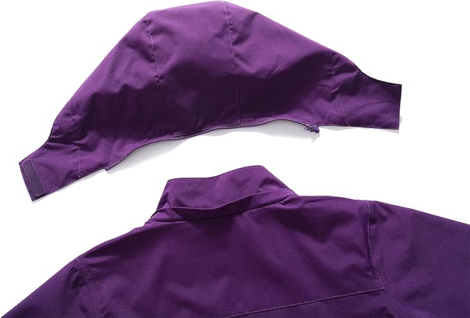 MOERDENG Women's Waterproof Rain Jacket Lightweight Raincoat Hooded Hiking Jacket Softshell Windbreaker