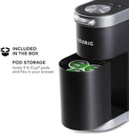 Keurig K-Mini Plus Single Serve K-Cup Pod Coffee Maker, with 6 to 12oz Brew Size, Stores up to 9 K-Cup Pods, Travel Mug Friendly, Matte Black