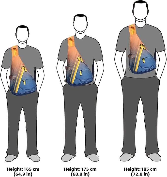 KL928 Canvas Sling Bag - Small Crossbody Backpack Shoulder Casual Daypack Rucksack for Men Women(Large Version)