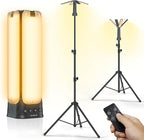 Camping Lights with Remote & Stand 8.2 Ft,14000 mAh Rechargeable Camping Lantern Tent Light, 6000 Lumen Magnetic Work Light,Portable Outdoor Light for Hiking,Camping,Emergency,Power Outages