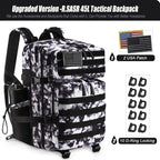 Military Tactical Backpack 45L Large Tactical Backpack for Men, Hiking Rucksack With Bottle Holder